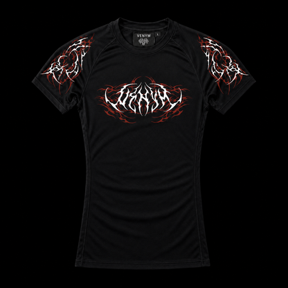 Blood Red Short Sleeve Compression