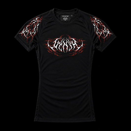 Blood Red Short Sleeve Compression